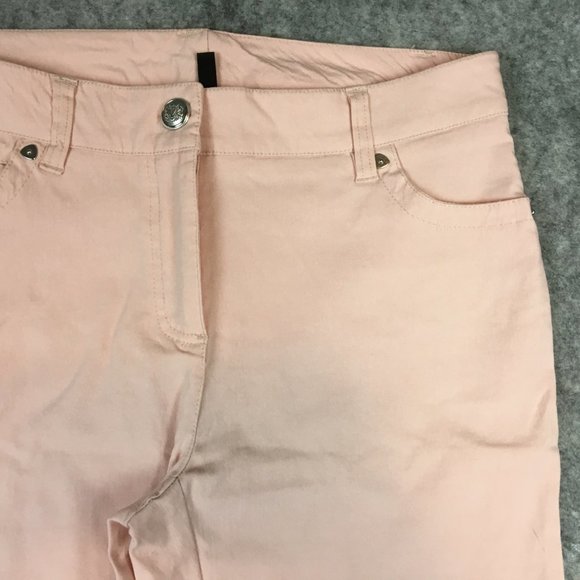New Directions Jeans 6 28 Pants Mid Rise Straight Leg Solid Pink Stretch Casual - Picture 4 of 12